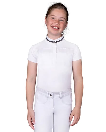 Koszulka konkursowa QHP Kae 24SS młodzieżowa biała, rozmiar: 152 Inna marka
