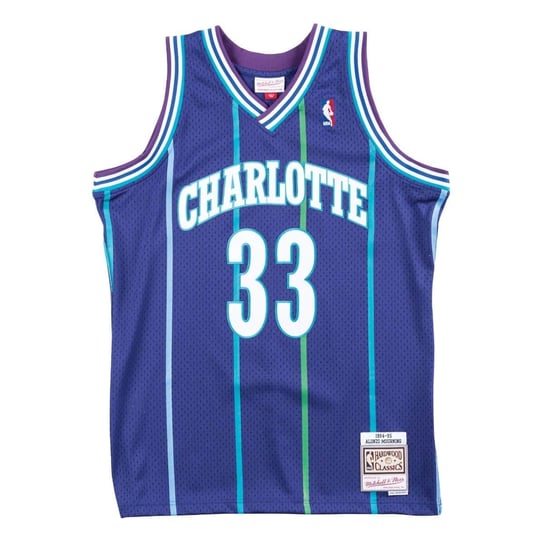 Koszulka koszykarska Mitchell & Ness NBA Charlotte Hornets Alonzo Mourning Swingman fioletowa - S Mitchell & Ness