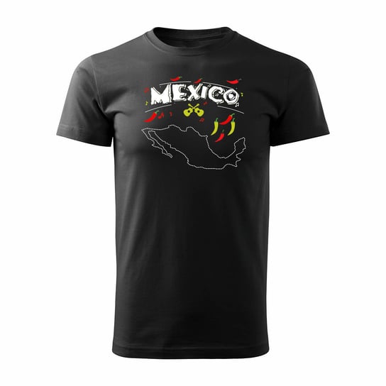 Koszulka meksykańska na prezent Meksyk Mexico pamiątka z Meksyku męska czarna REGULAR-L TUCANOS