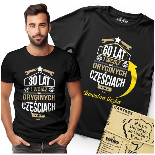 KOSZULKA MĘSKA 30 40 50 LAT I WCIĄŻ NA ORYGINALNYCH CZĘŚCIACH TSHIRT NADRUK Gartees