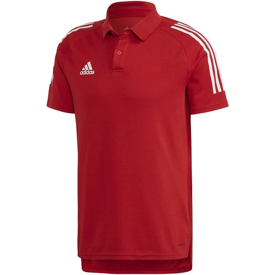 Koszulka męska adidas Condivo 20 Polo czerwono-biała ED9235 Adidas