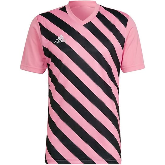 Koszulka męska adidas Entrada 22 Graphic Jersey różowo-czarna HC2633-M adidas teamwear