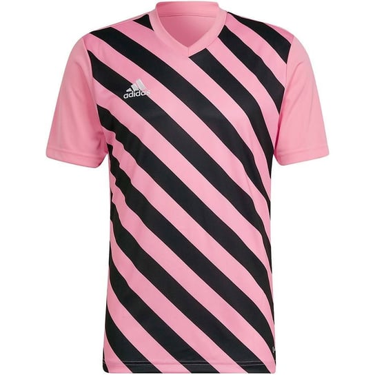 Koszulka męska adidas Entrada 22 Graphic Jersey różowo-czarna HC2633-XXL Inna marka
