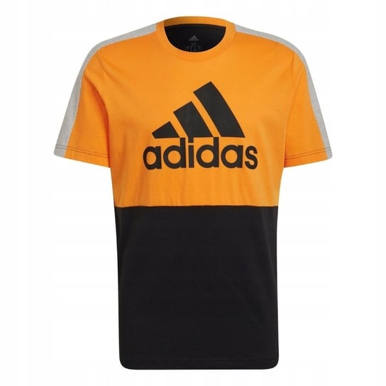 Koszulka męska adidas Essentials Colorblock Single Jersey Tee pomarańczowo- Adidas