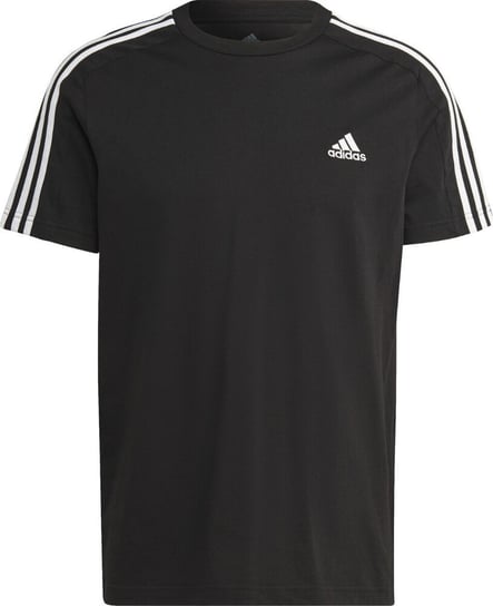 Koszulka męska adidas Essentials Single Jersey 3-Stripes Tee czarna IC9334-2XL Adidas