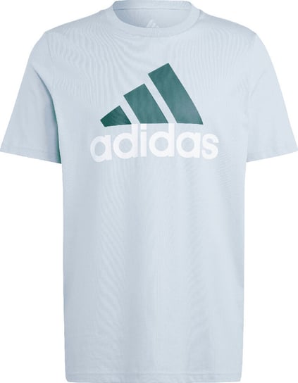 Koszulka męska adidas Essentials Single Jersey Big Logo Tee błękitna IJ8576-L Adidas