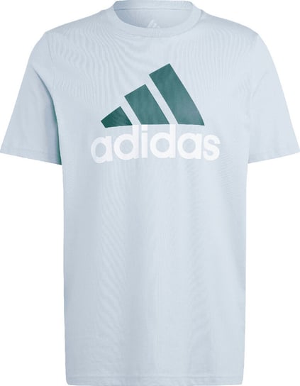 Koszulka męska adidas Essentials Single Jersey Big Logo Tee błękitna IJ8576-M Adidas