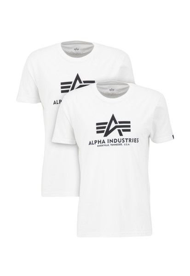 Koszulka męska Alpha Industries Basic T 2 Pack white 106524-09 M Alpha Industries