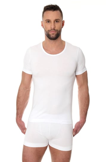 Koszulka męska bawełniana Brubeck Comfort Cotton SS00990A biały - S BRUBECK