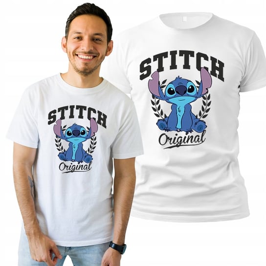 Koszulka Męska Bawełniana T-shirt Na Prezent Urodzinowy Stitch Original XXL Plexido