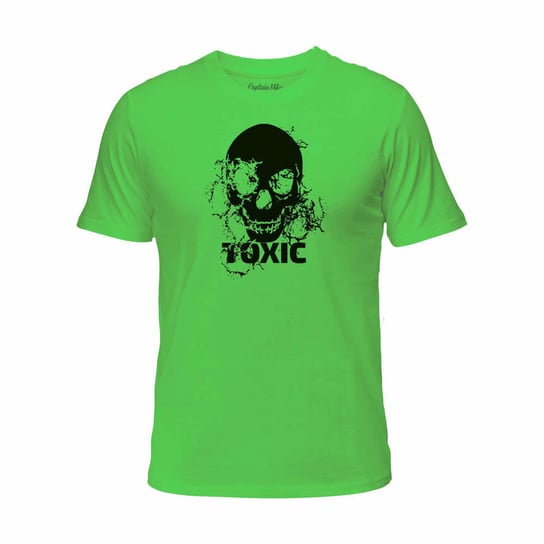 Koszulka męska bawełniana zielona z nadrukiem, T-shirt Captain Mike r.3XL Captain Mike