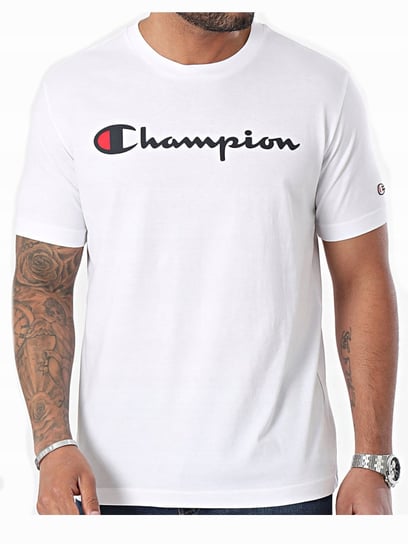 Koszulka Męska Champion 219831-Ww001 T Shirt Sportowa Biała M Champion