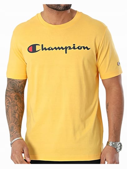 Koszulka Męska Champion 219831-Ys107 T Shirt Sportowa Żółta M Champion