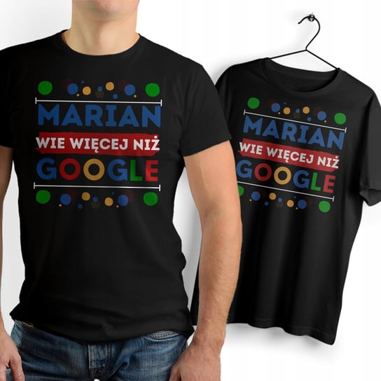 Koszulka Męska Czarna Dla Mariana T-Shirt Podkoszulek Nadruk Na Prezent Inna marka