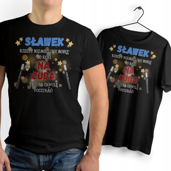 Koszulka Męska Czarna Dla Sławka T-Shirt Podkoszulek Nadruk Na Prezent Inna marka
