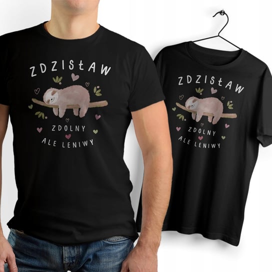 Koszulka Męska Czarna Dla Zdzisława T-Shirt Podkoszulek z Nadrukiem Prezent Inna marka