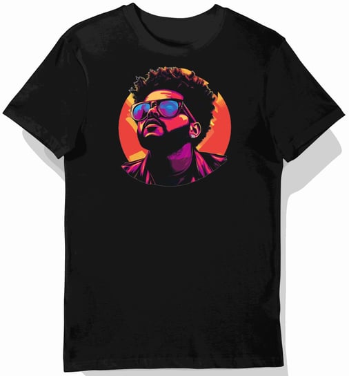Koszulka męska czarna z grafiką artysty The Weeknd M KozakNadruki
