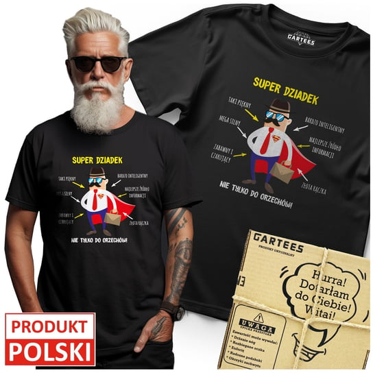 KOSZULKA MĘSKA DLA DZIADKA SUPER DZIADEK NIE TYLKO DO ORZECHÓW TSHIRT Gartees