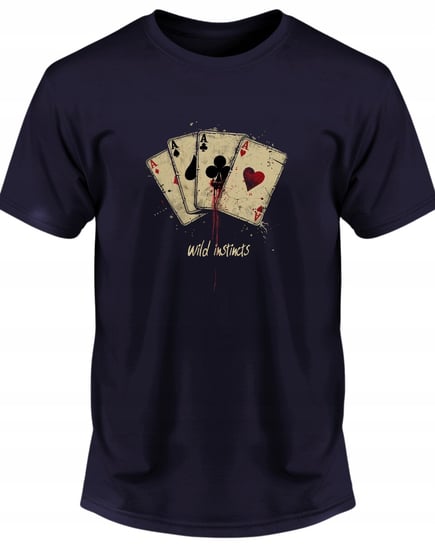 Koszulka męska dla strategów Pokerowe cztery Asy Wild Instincts T-shirt Inna marka