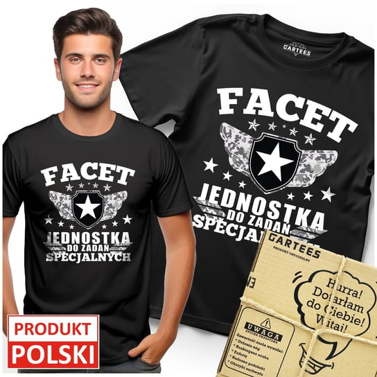 KOSZULKA MĘSKA FACET JEDNOSTKA DO ZADAŃ SPECJALNYCH WALENTYNKI TSHIRT Gartees