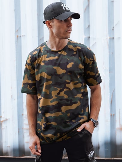 Koszulka męska khaki camouflage Dstreet RX5594-L Inna marka