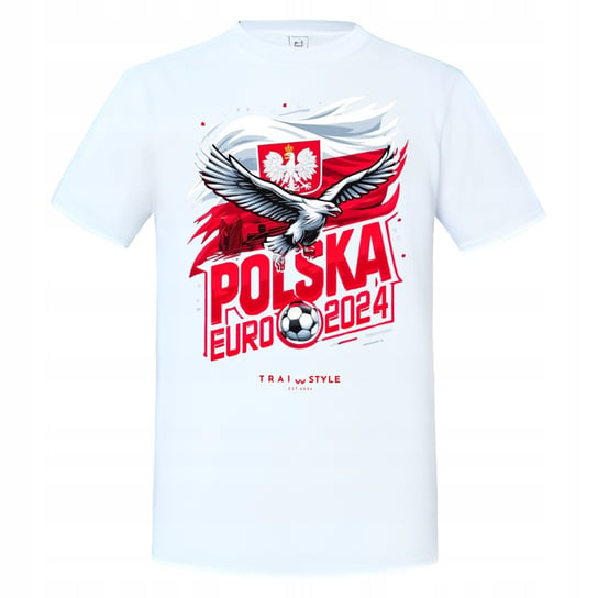 Koszulka męska kibica POLSKA EURO 2024 patriotyczna z Orłem T-shirt męski Inna marka