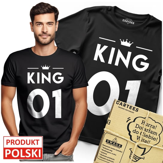 KOSZULKA MĘSKA KING 01 SUPER PREZENT WALENTYNKI TSHIRT NADRUK DLA NIEGO Gartees