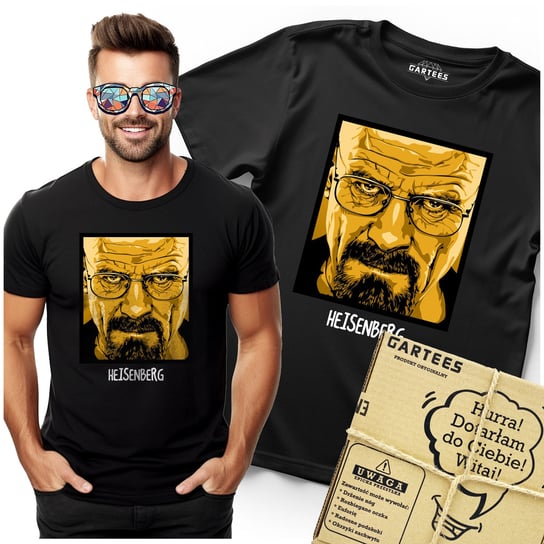 KOSZULKA MĘSKA NADRUK HEISENBERG TSHIRT DLA WIELBICIELI IDEALNY PREZENT Gartees