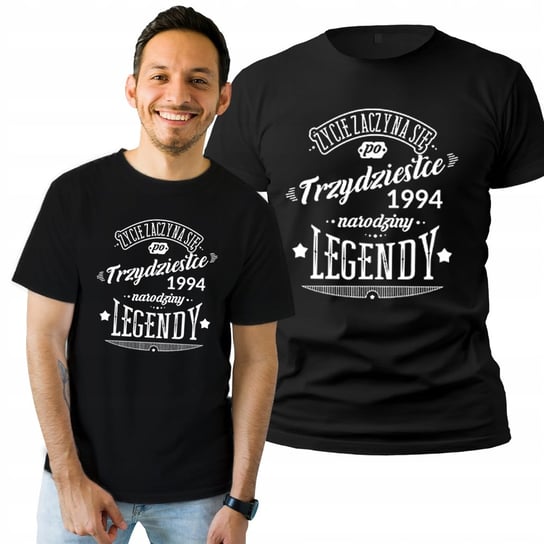 Koszulka Męska Personalizowana Prezent Twój Dowolny Wiek Data T-shirt L Plexido