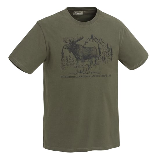 Koszulka męska Pinewood Moose zielona XL PINEWOOD