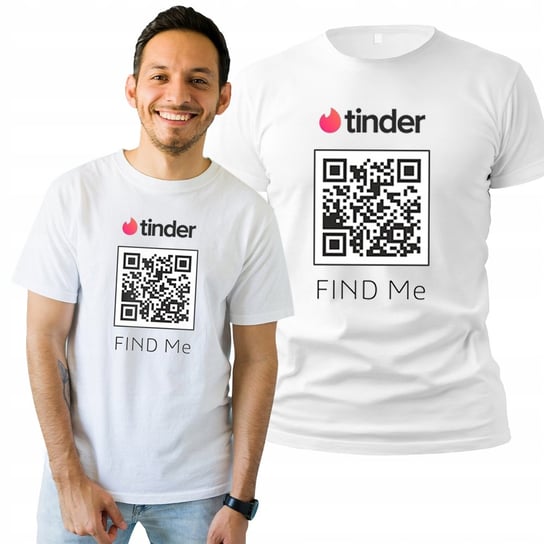 Koszulka Męska Prezent Na Urodziny Tinder Find Me Twój Kod T-shirt XL Plexido