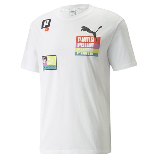 Koszulka męska Puma BRAND LOVE MULTIPLACEMENT biała 53366602-S Inna marka