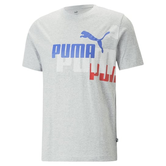 Koszulka męska Puma ESS+ Logo Power szara 67337804-M Inna marka