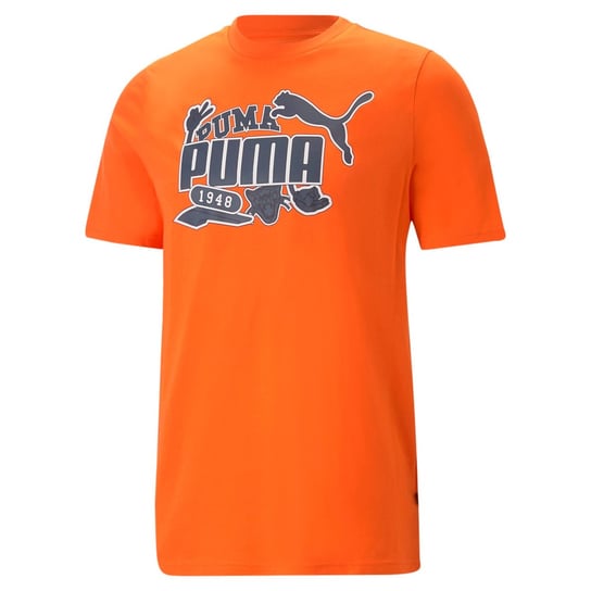 Koszulka męska Puma GRAPHICS ICON pomarańczowa 67447623-L Inna marka