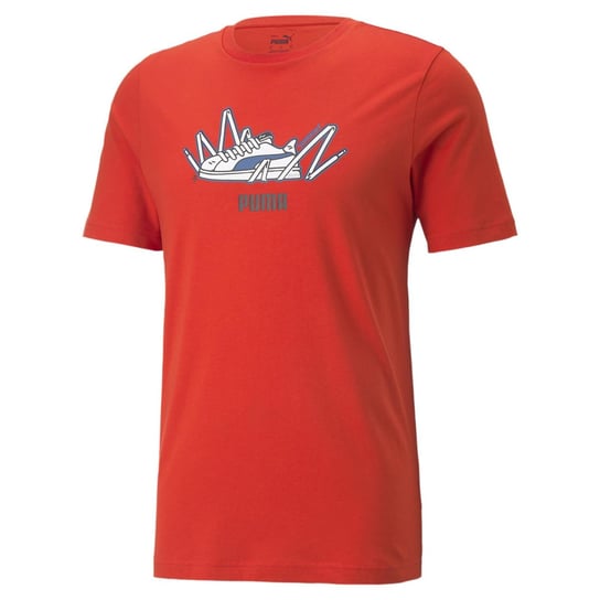 Koszulka męska Puma SNEAKER GRAPHIC czerwona 67176433-L Inna marka