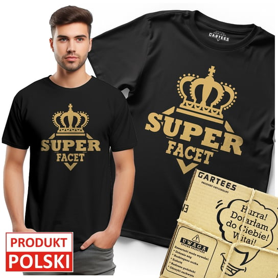 KOSZULKA MĘSKA SUPER FACET TSHIRT NADRUK PREZENT NA WALENTYNKI DLA NIEGO Gartees