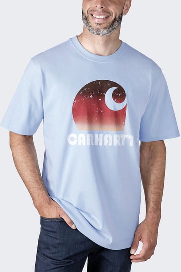 Koszulka męska T-shirt Carhartt Heavyweight C Graphic Fog Blue - L Carhartt