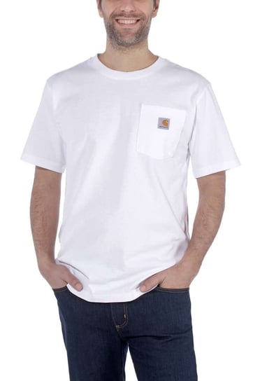 Koszulka męska T-shirt Carhartt Heavyweight Pocket K87 100 biały - XS Carhartt