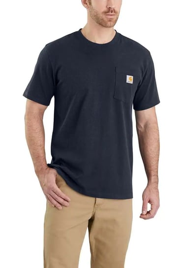 Koszulka męska T-shirt Carhartt Heavyweight Pocket  K87 412 granatowy - XS Carhartt