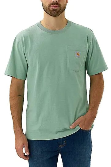 Koszulka męska T-shirt Carhartt Heavyweight Pocket K87 G82 Sea Green Heather - XS Carhartt
