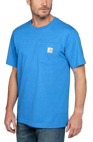 Koszulka męska T-shirt Carhartt Heavyweight Pocket K87 H72 Marine Blue Heather - S Carhartt