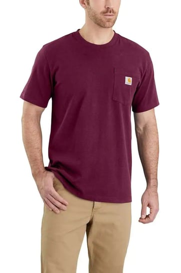 Koszulka męska T-shirt Carhartt Heavyweight Pocket K87 PRT Port - XS Carhartt