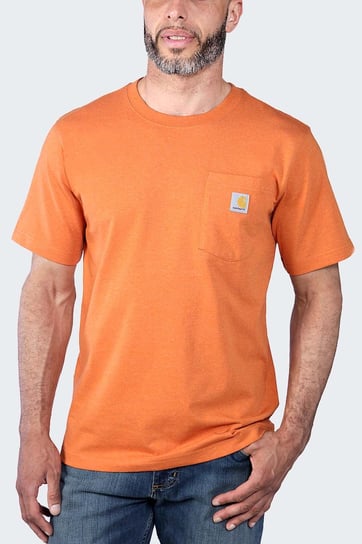 Koszulka męska T-shirt Carhartt Heavyweight Pocket K87 Q66 Marmalade Heather - L Carhartt