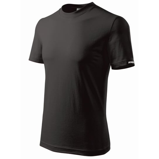 Koszulka Męska T-Shirt L, Czarna, 100% Bawełna Dedra