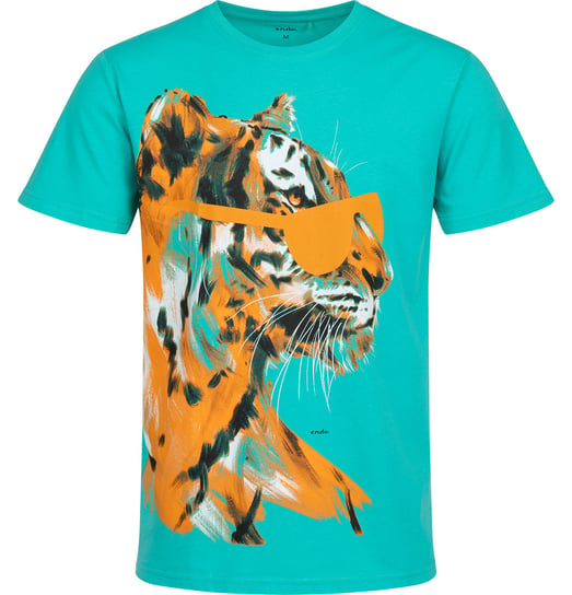 Koszulka Męska T-shirt Męski bawełniana  L Tygrys w okularach Endo Endo
