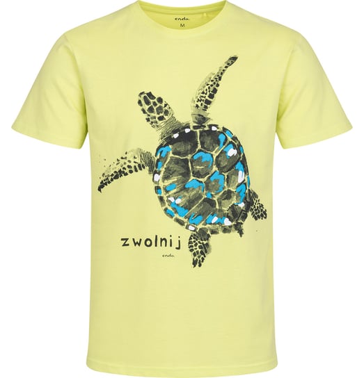 Koszulka Męska T-shirt Męski męska bawełniana żółta XL Żółw  Endo Endo