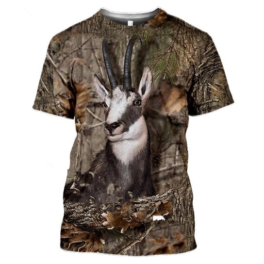 Koszulka męska t-shirt na polowanie z nadrukiem 3D kozica L Inny producent