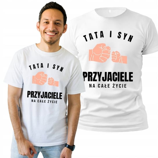 Koszulka Męska  T-shirt Na Prezent Z Nadrukiem Tata I Syn XXL Plexido