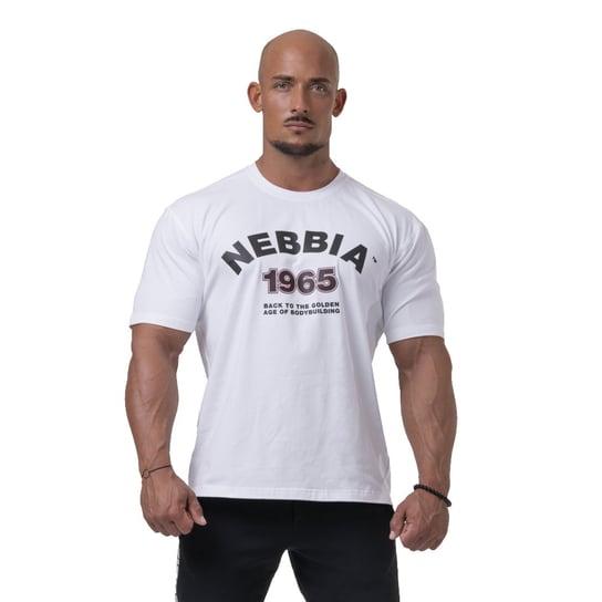 Koszulka męska T-shirt Nebbia Golden Era 192, Biały, L Nebbia