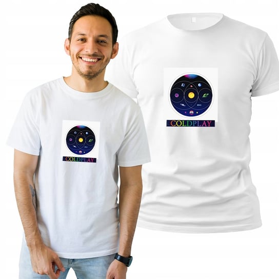 Koszulka Męska  T-shirt Prezent Z Nadrukiem Coldplay Galaxy XXL Plexido